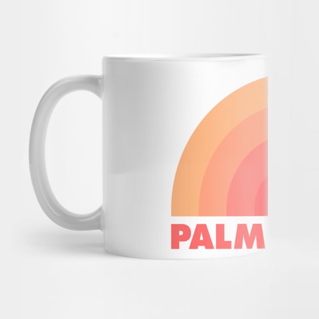 Palm Springs Retro Rainbow Badge Orange by modeoftravel